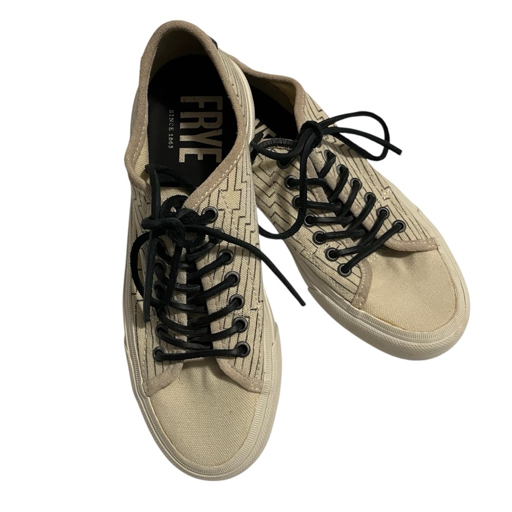 Frye Tan Sneakers Classic Canvas Comfort